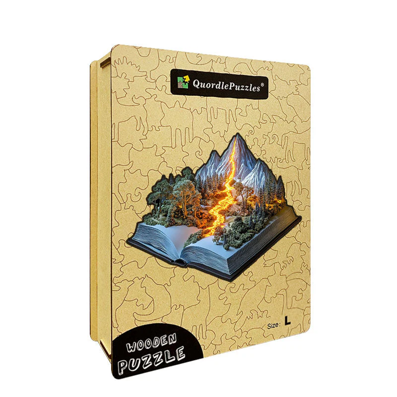 3D-träpussel: Bergssolnedgången - Image 4