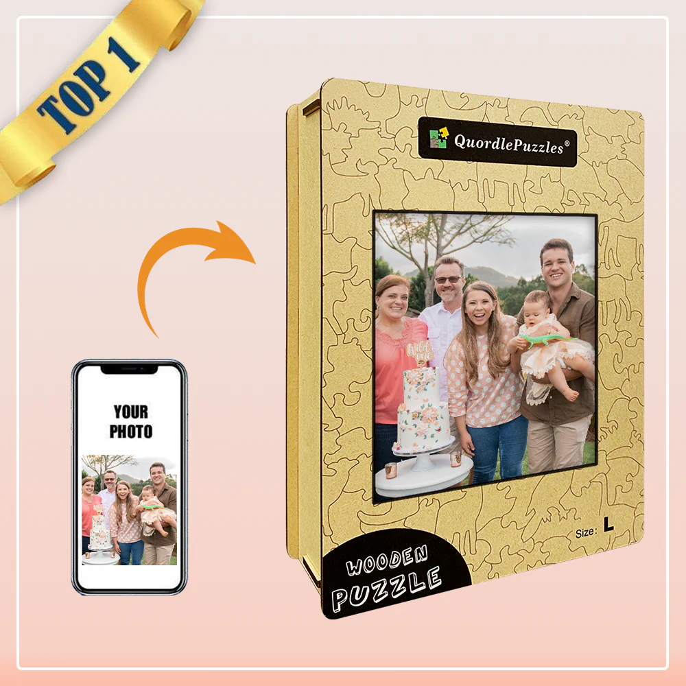 🎁Den bästa presenten till mamma-Personligt träpussel med eget foto