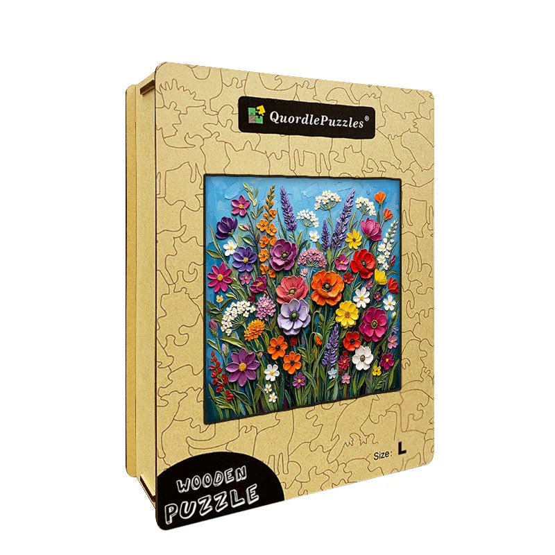 Träpussel med vibrerande vårblommor - Image 4